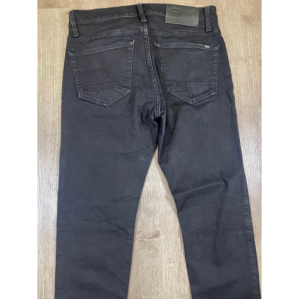 G-Star Raw 3301 Slim Black Authentic Jeans Mens 30x34 Button Fly 51001-B964-A810 - Picture 5 of 10